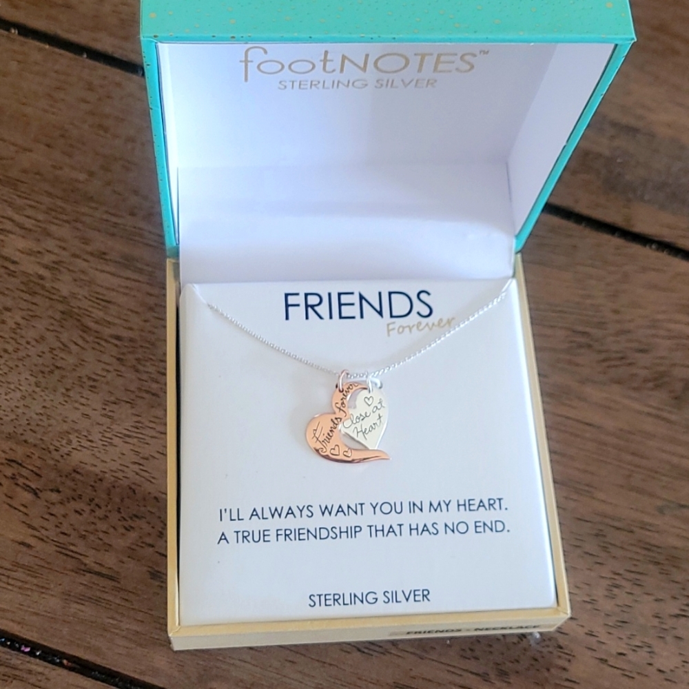 Sterling Silver Friendship Heart Necklace